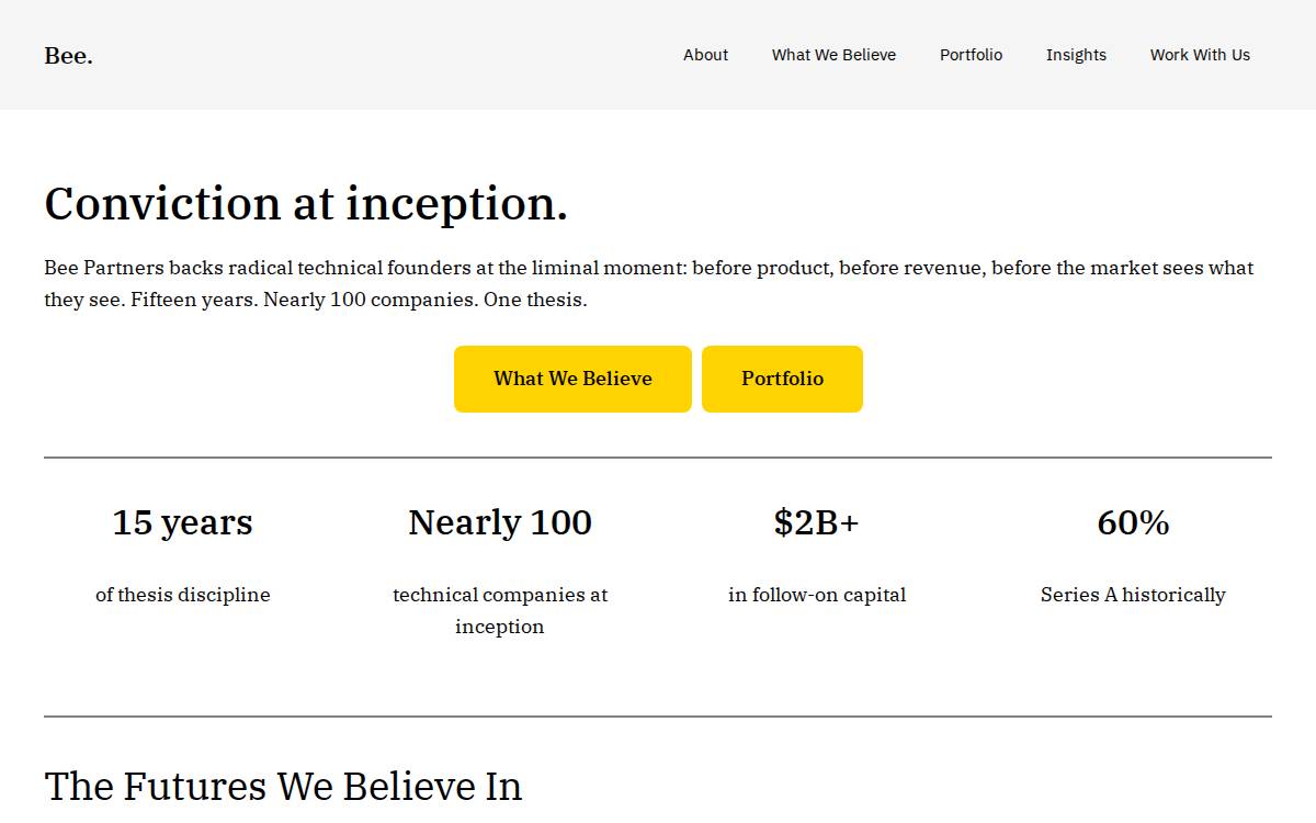 Bee Partners website preview