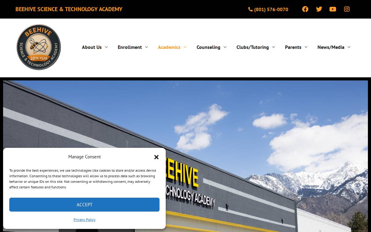 Beehiveacademy website preview
