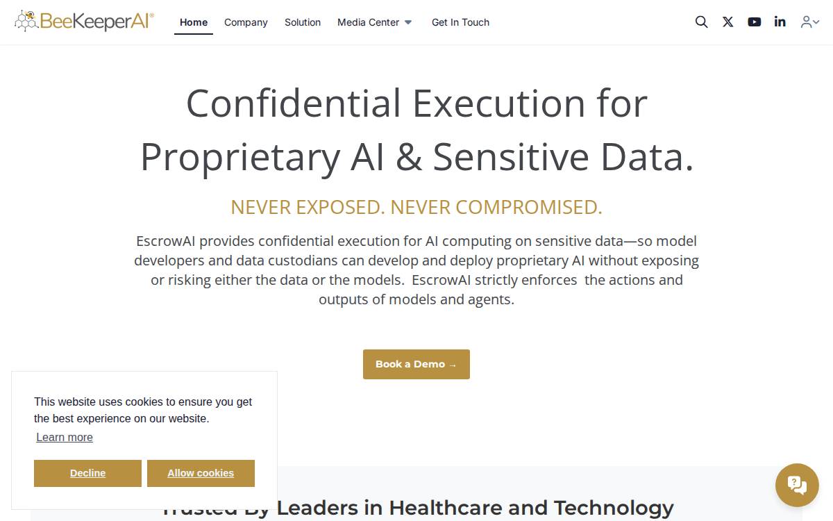 BeeKeeperAI website preview