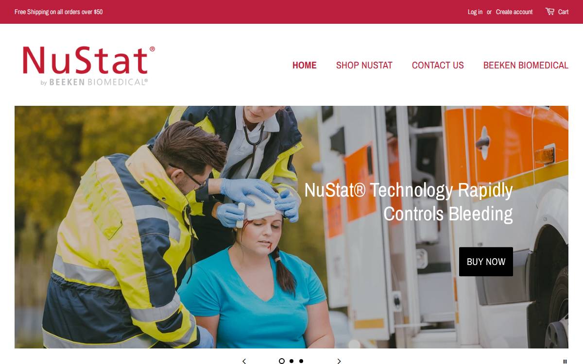 Beeken BioMedical website preview