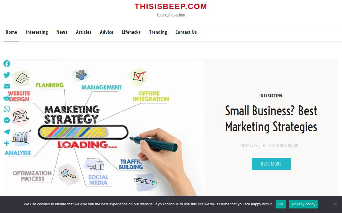 Beep website preview