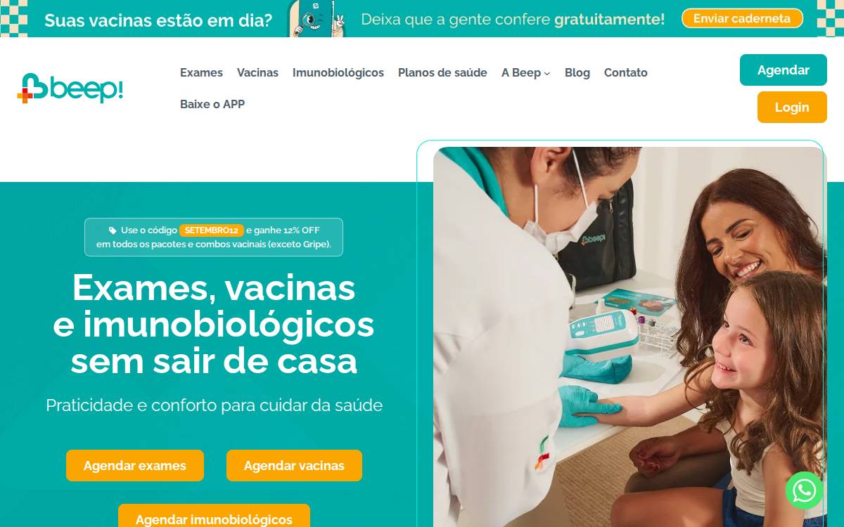 Beep Saúde website preview
