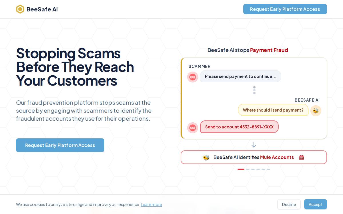 BeeSafe AI website preview