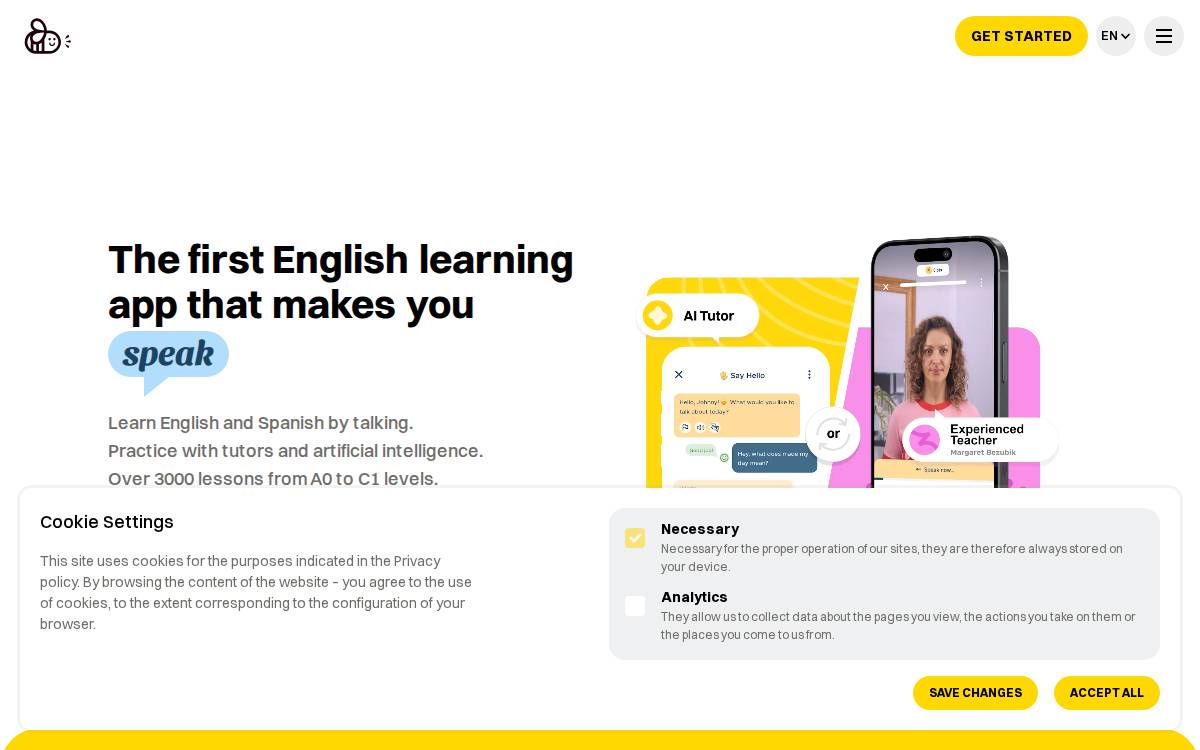 BeeSpeaker website preview