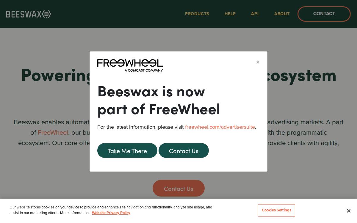 Beeswax website preview