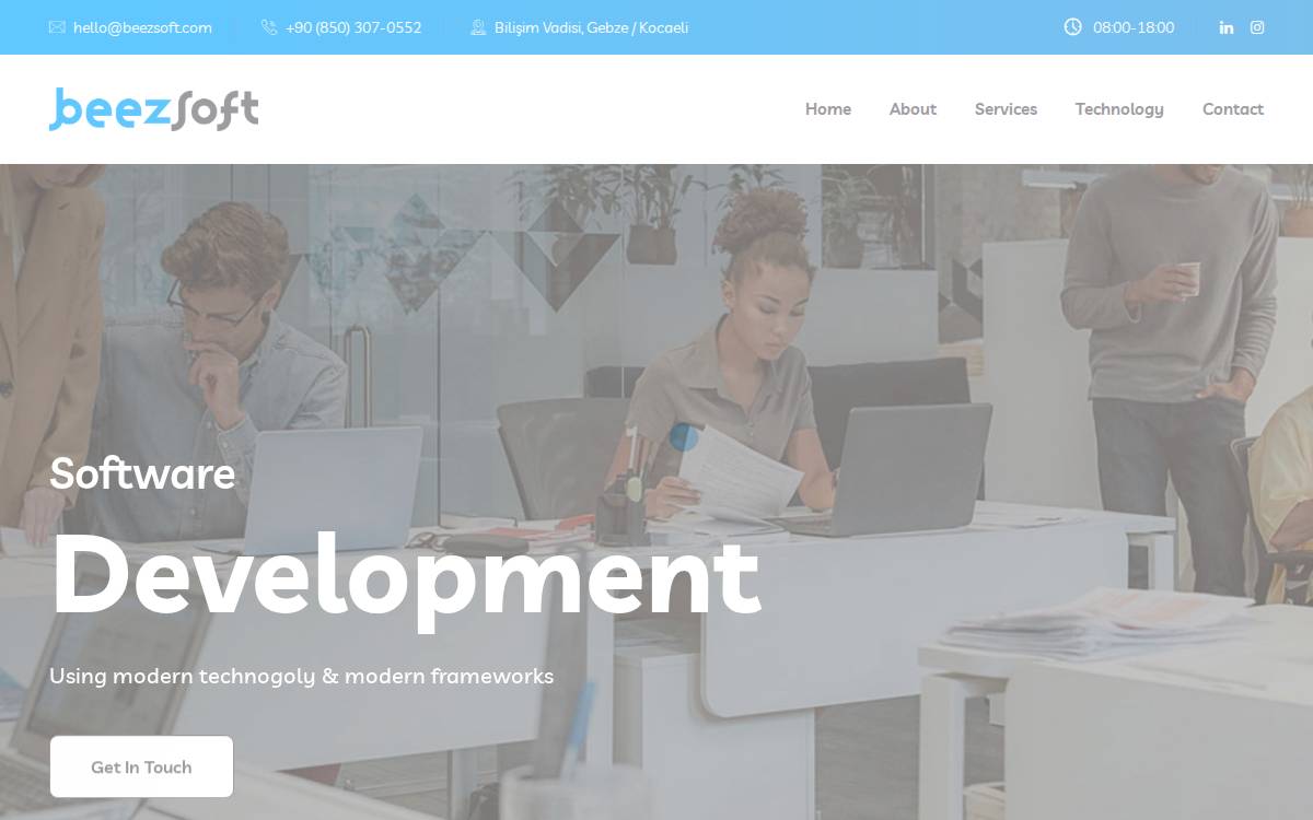 Beezsoft website preview