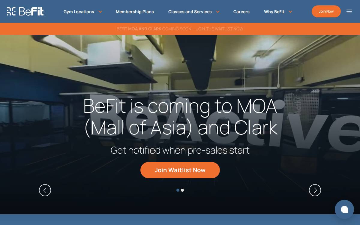 BeFit website preview
