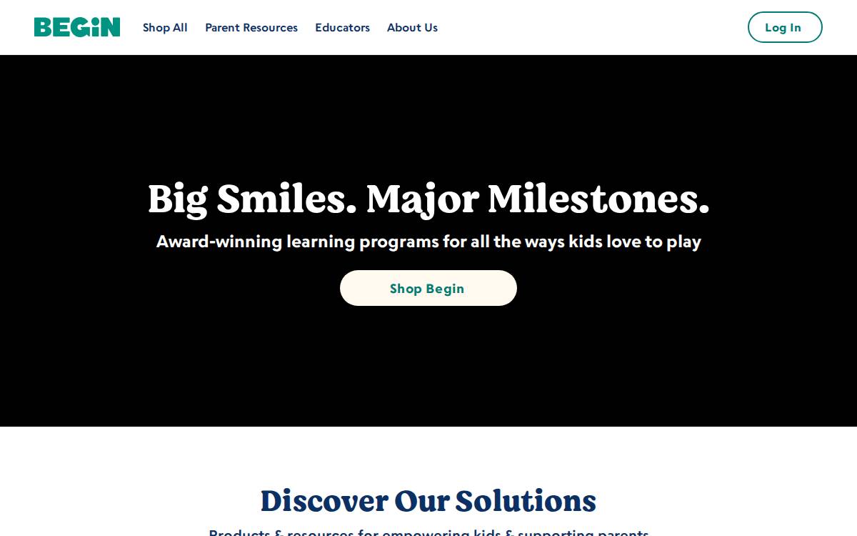 BEGiN website preview