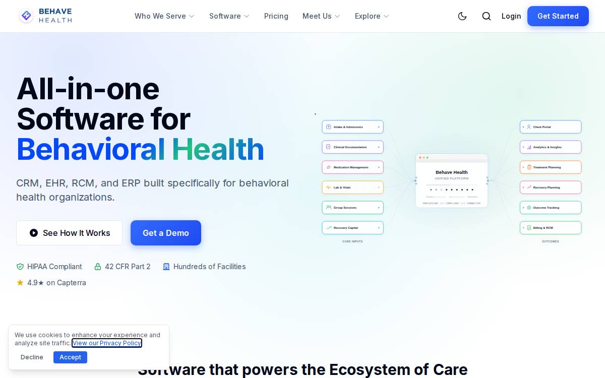 Behave Health website preview