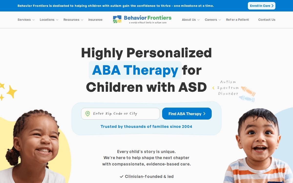 Behavior Frontiers website preview