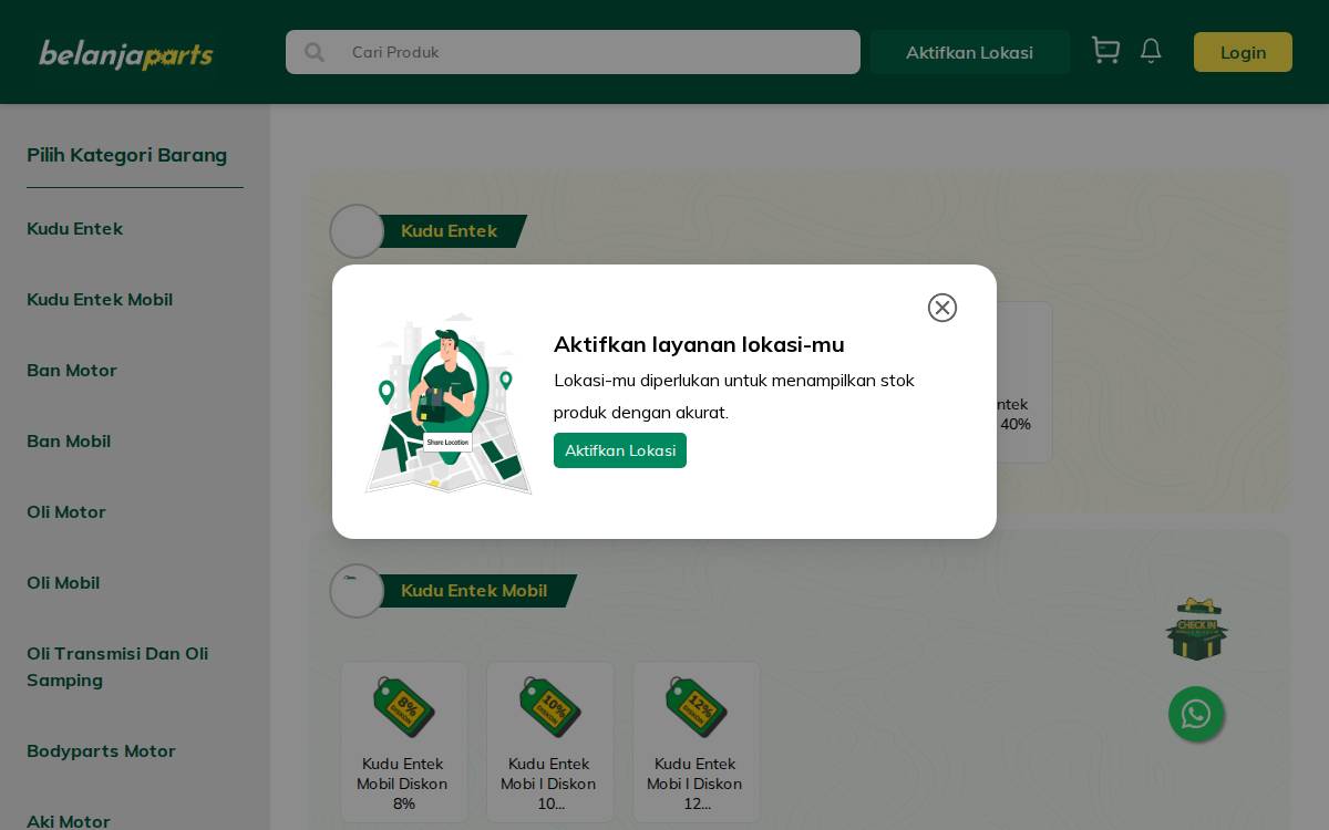 Belanjaparts website preview