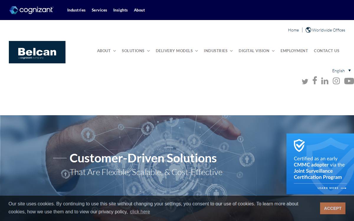 Belcan website preview