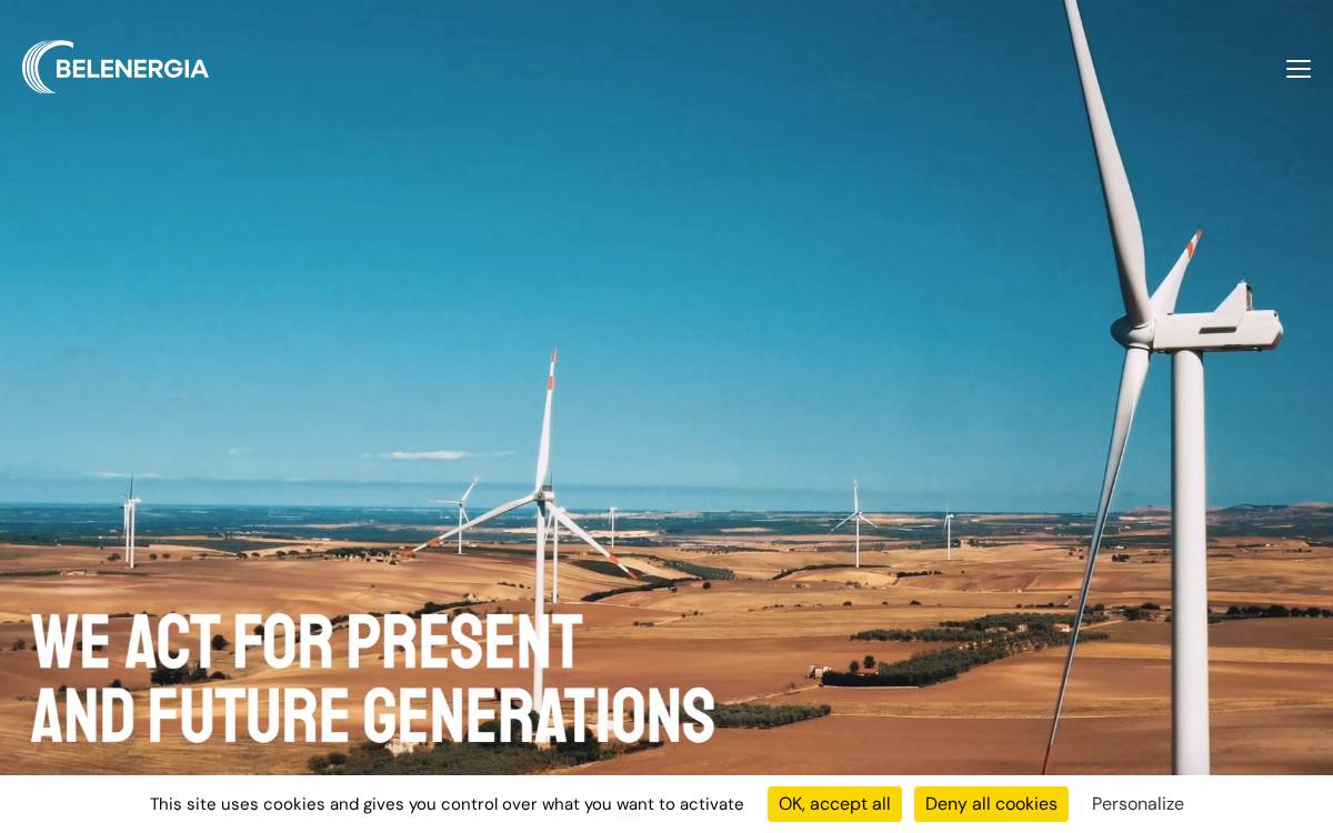 Belenergia website preview