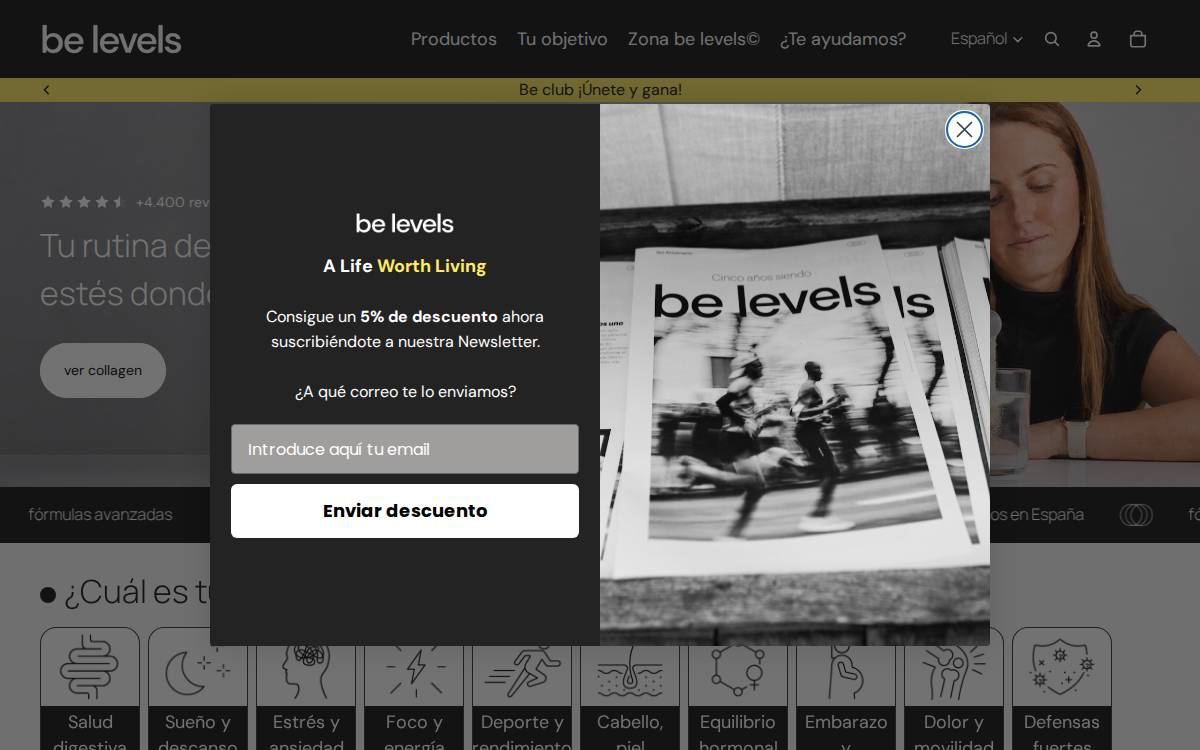 Be Levels website preview