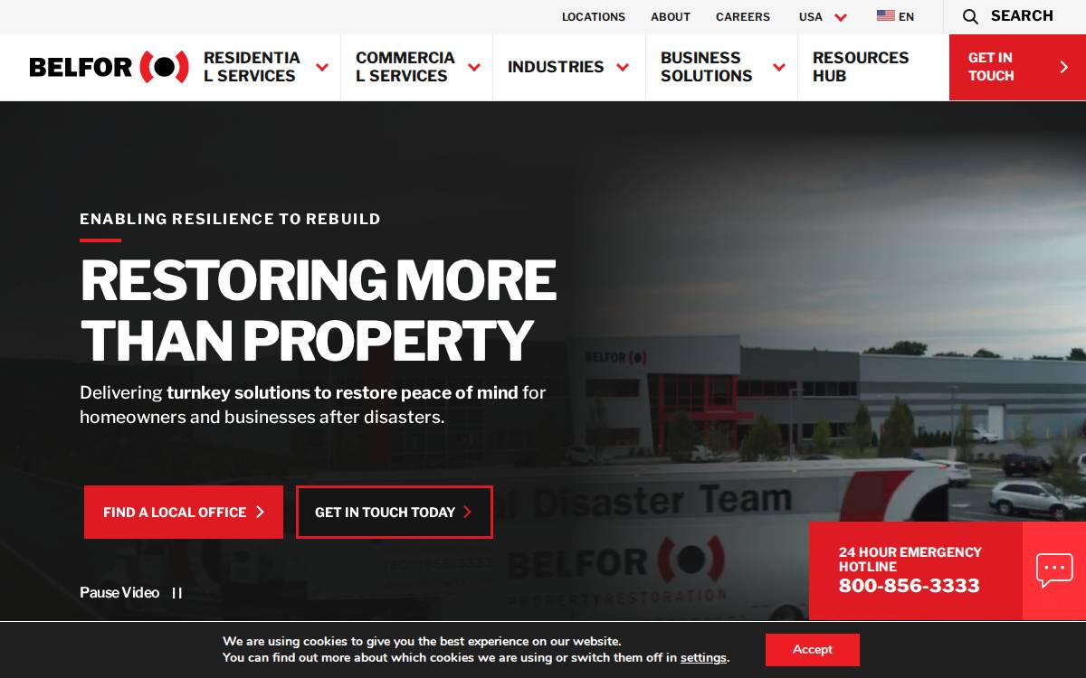 Belfor website preview