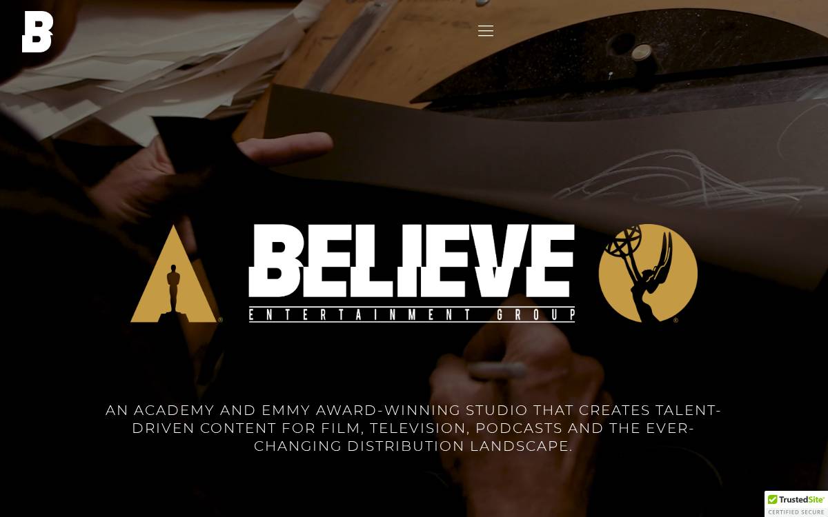 Believe Entertainment Group website preview