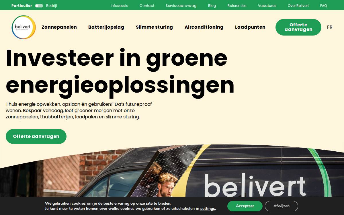 BeliVert website preview