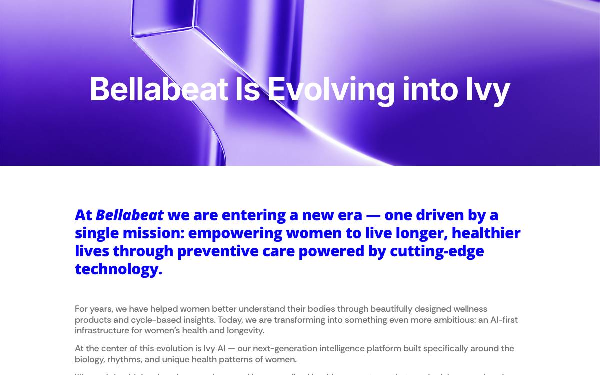 Bellabeat website preview