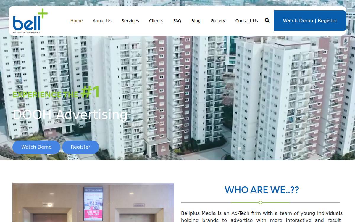 Bellplus Media website preview