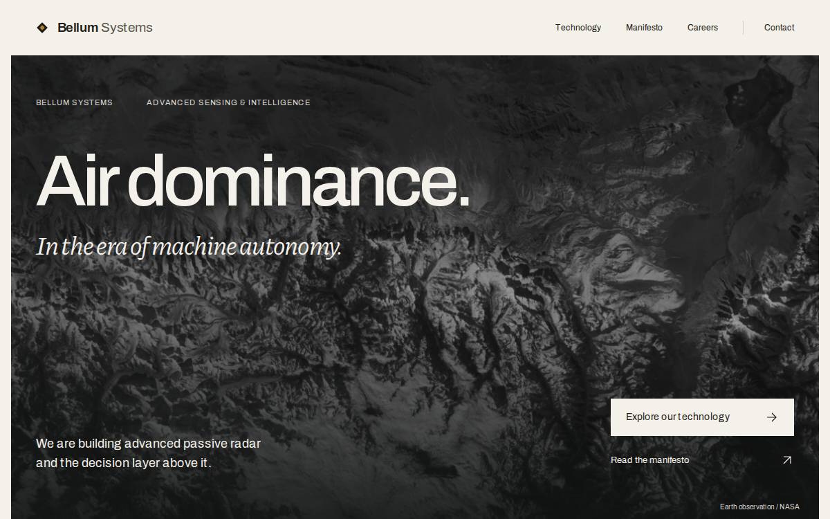 Bellum Systems website preview