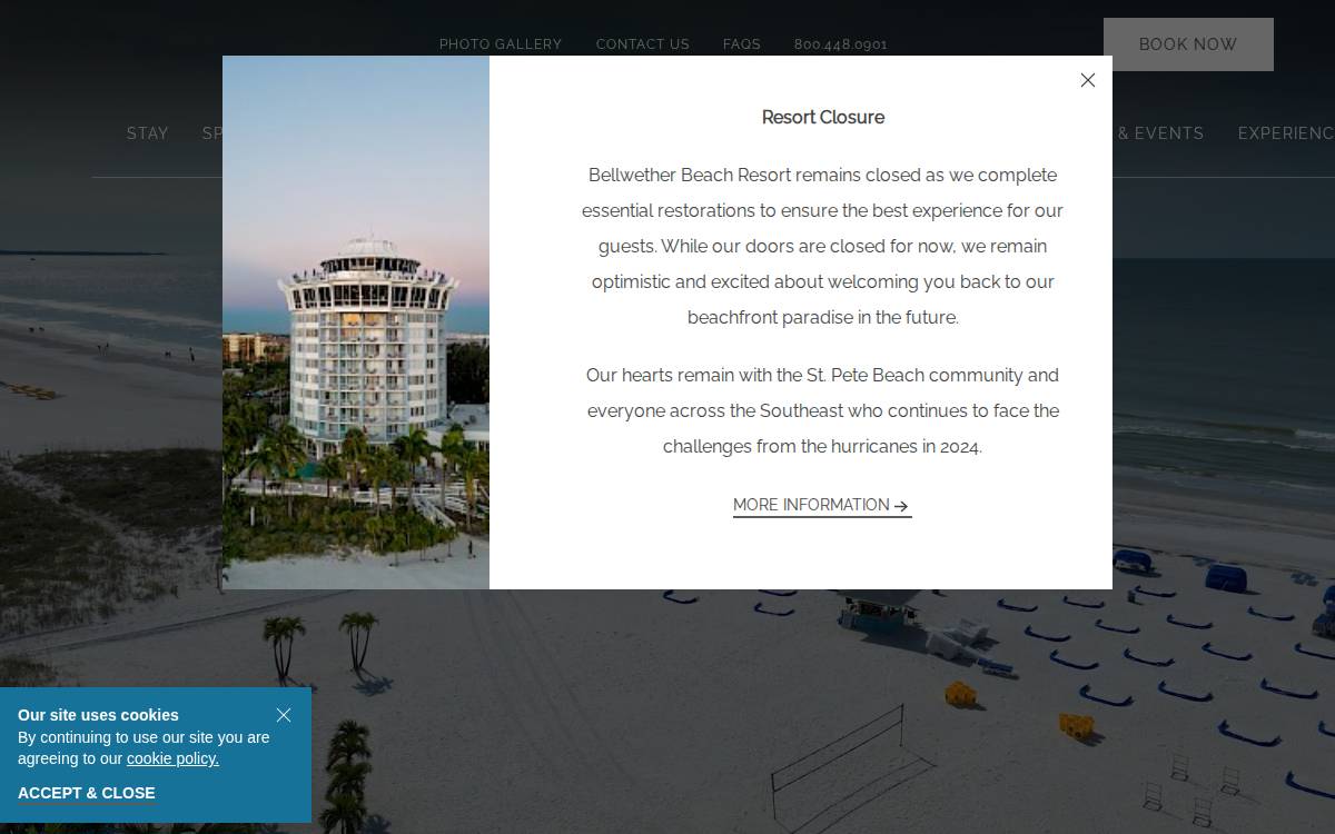 BELLWETHER BEACH RESORT website preview