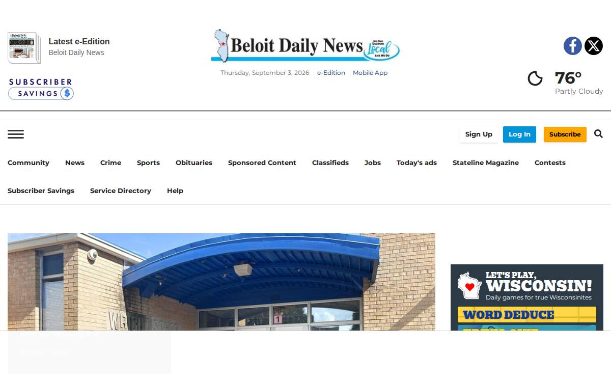 Beloit website preview