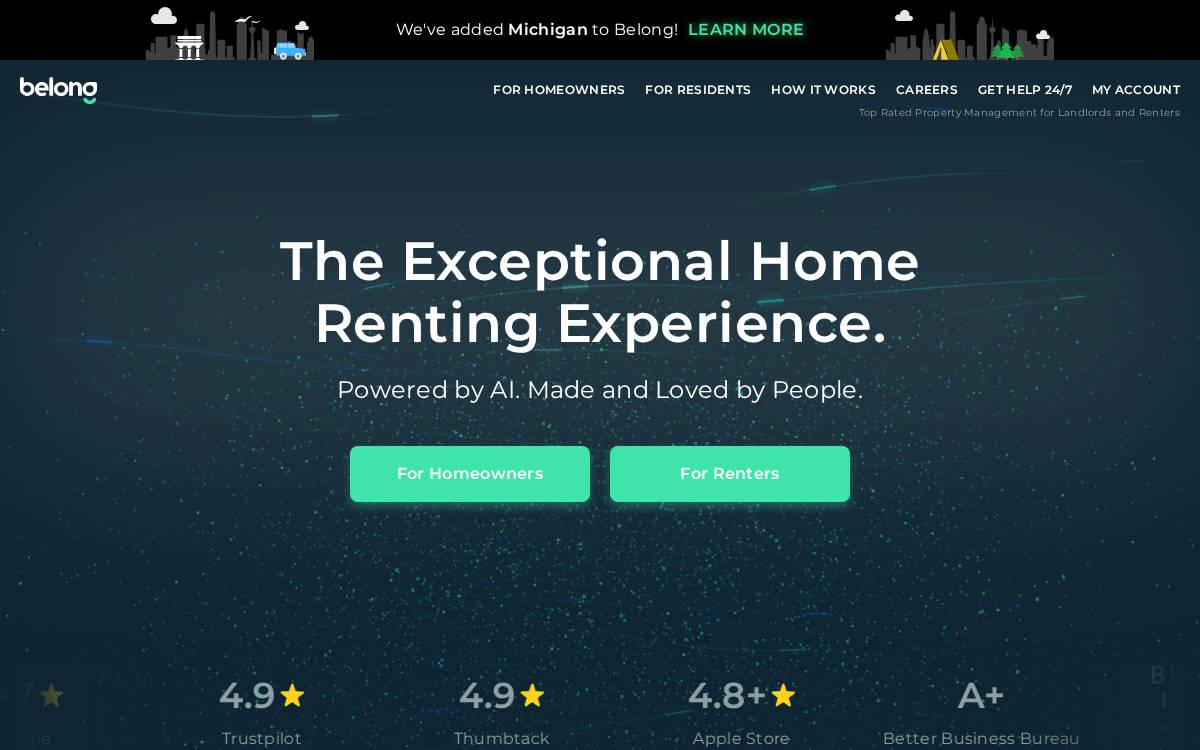 Belong website preview