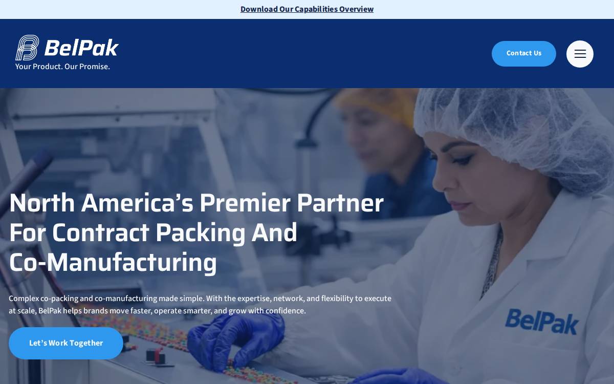 Belpak website preview