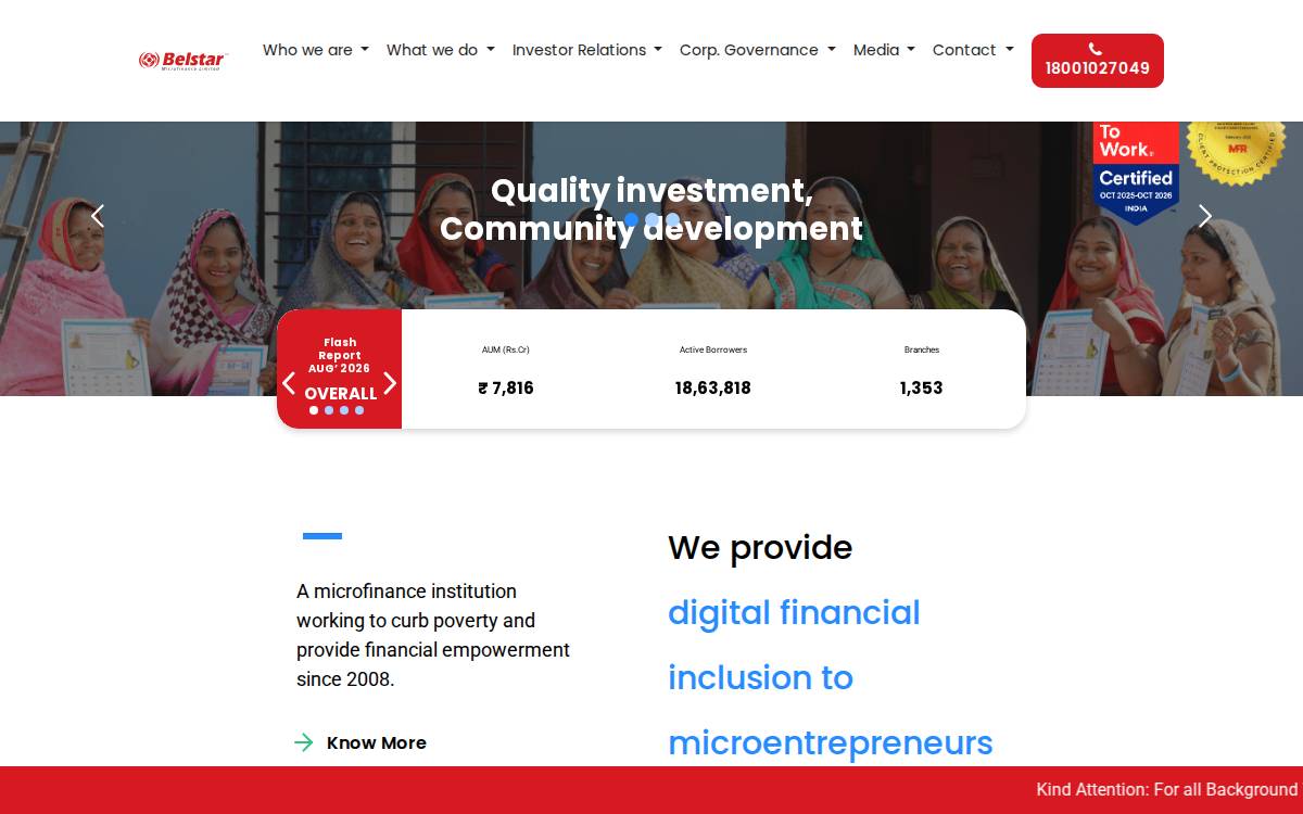 belstar website preview