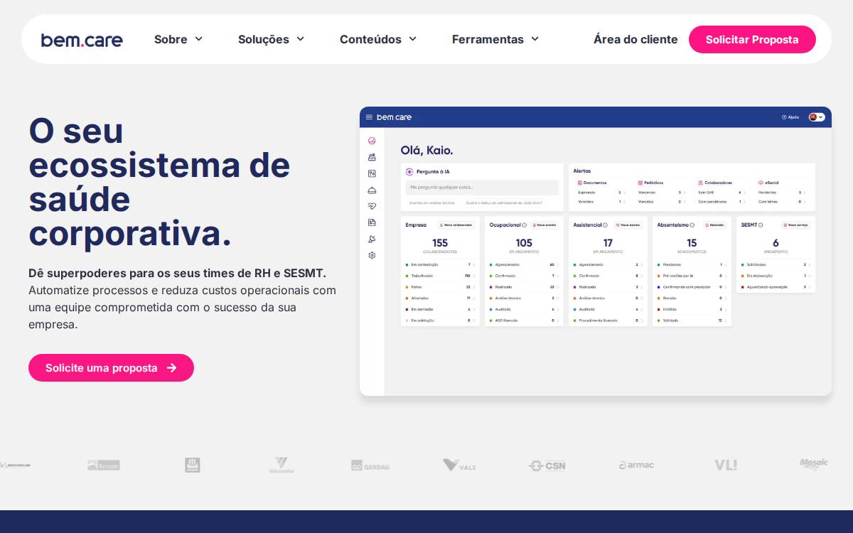Bem website preview