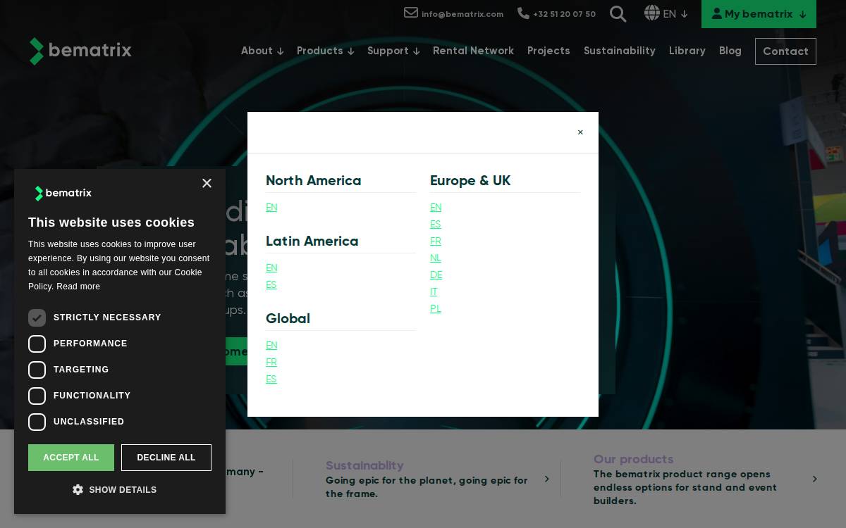beMatrix website preview