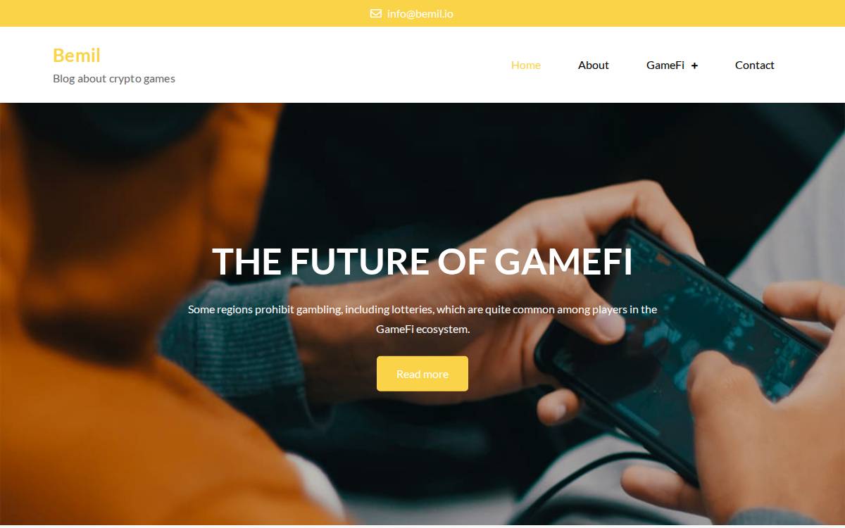 Bemil website preview
