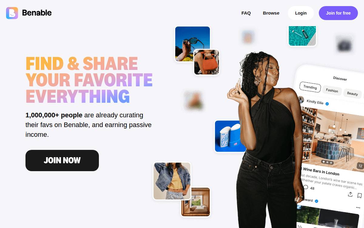 Benable website preview