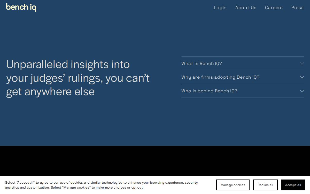 Benchiq website preview
