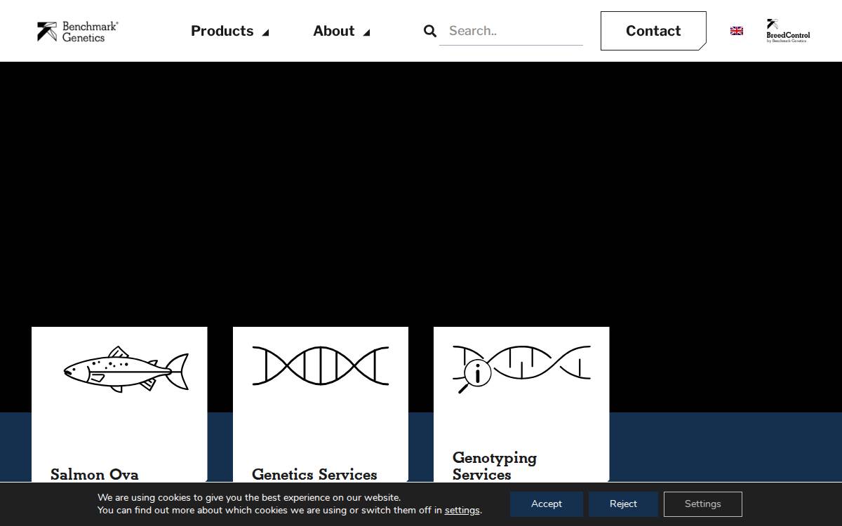 Benchmark Genetics website preview