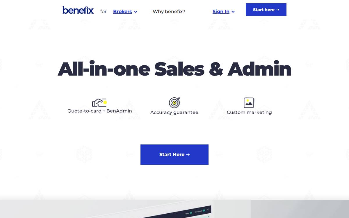 Benefix website preview