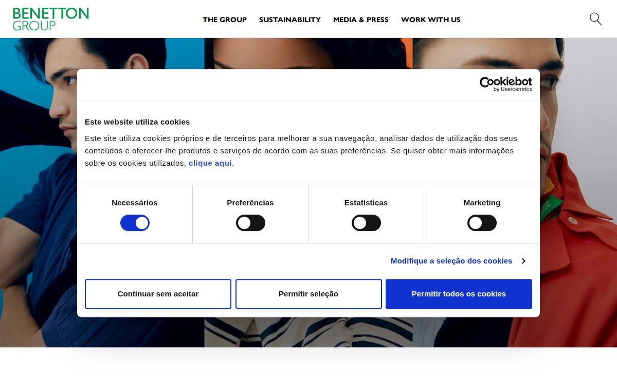 Benetton Group website preview