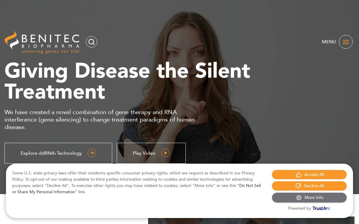 Benitec Biopharma website preview