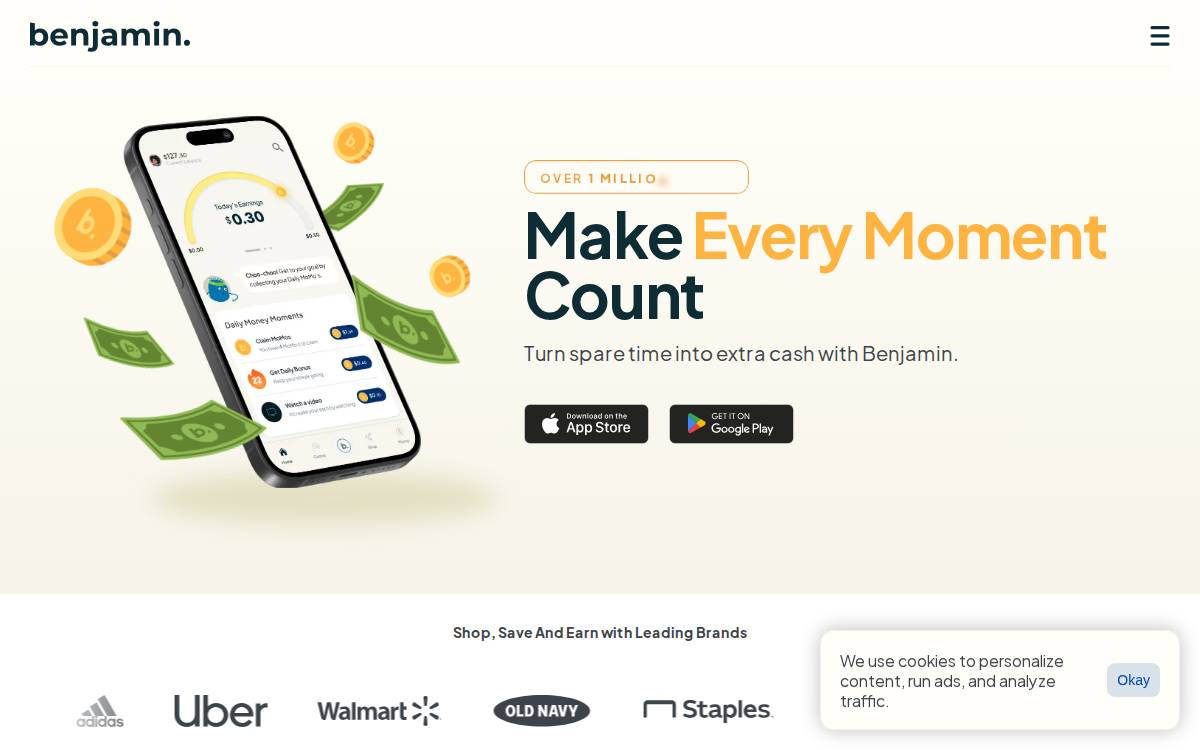 Benjaminone website preview