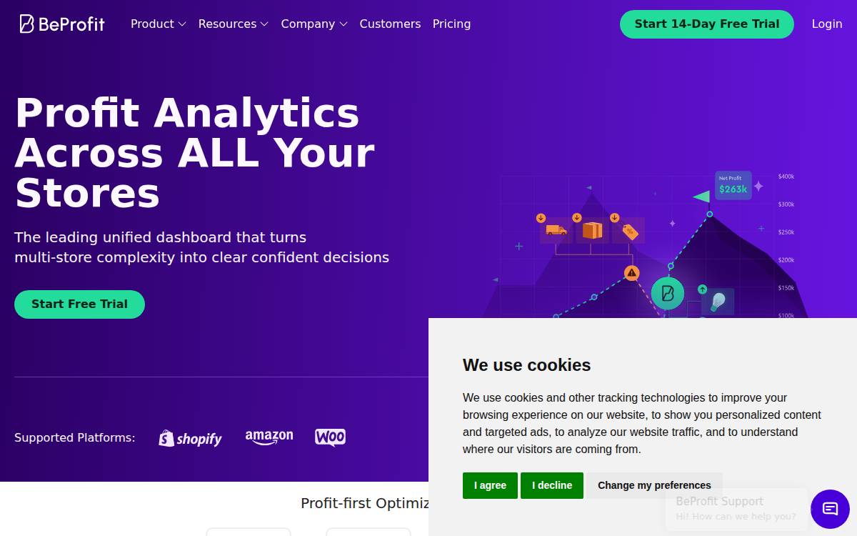 BeProfit website preview