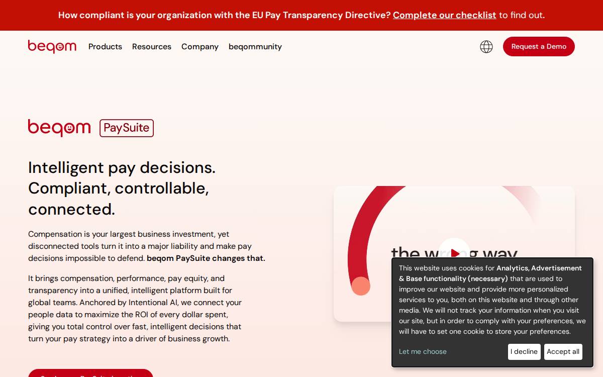 Beqom website preview