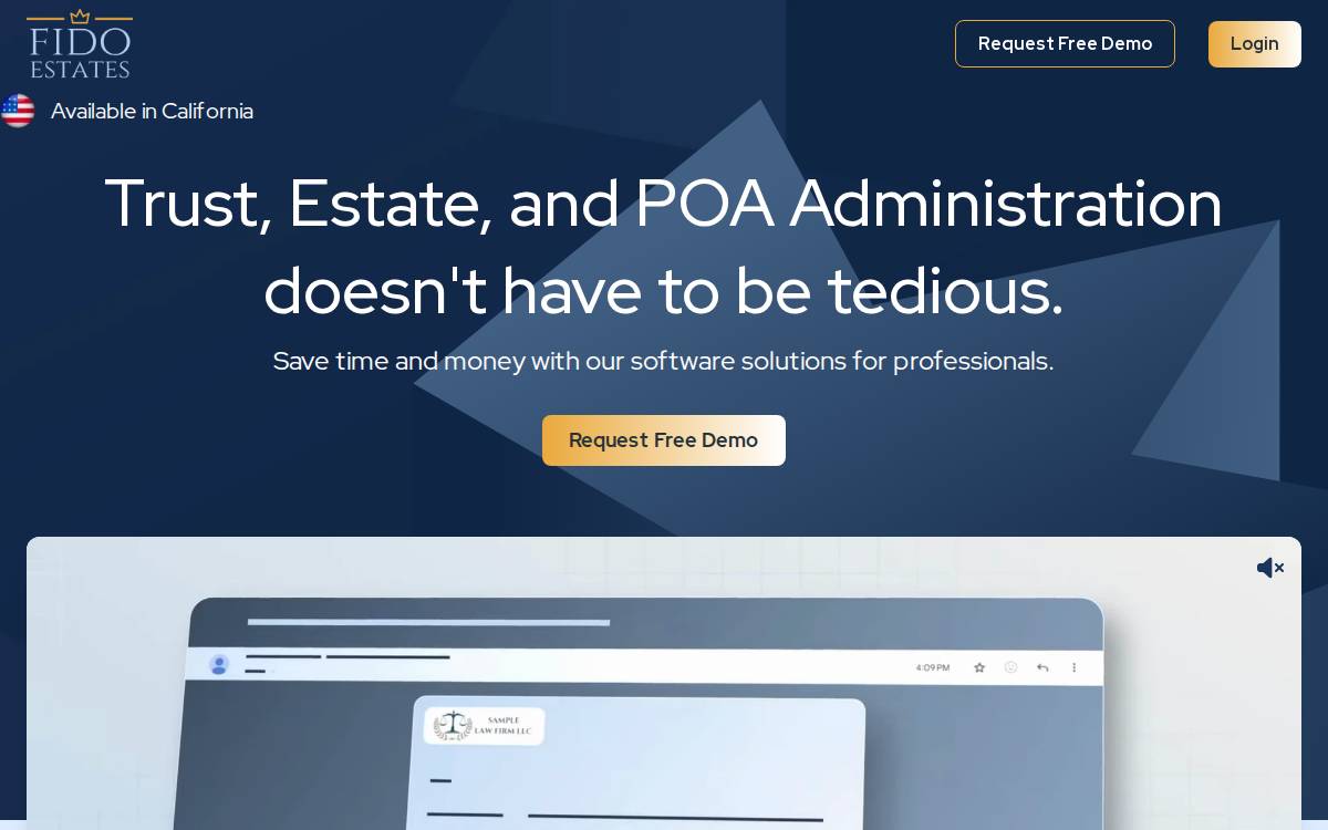 Bequest website preview