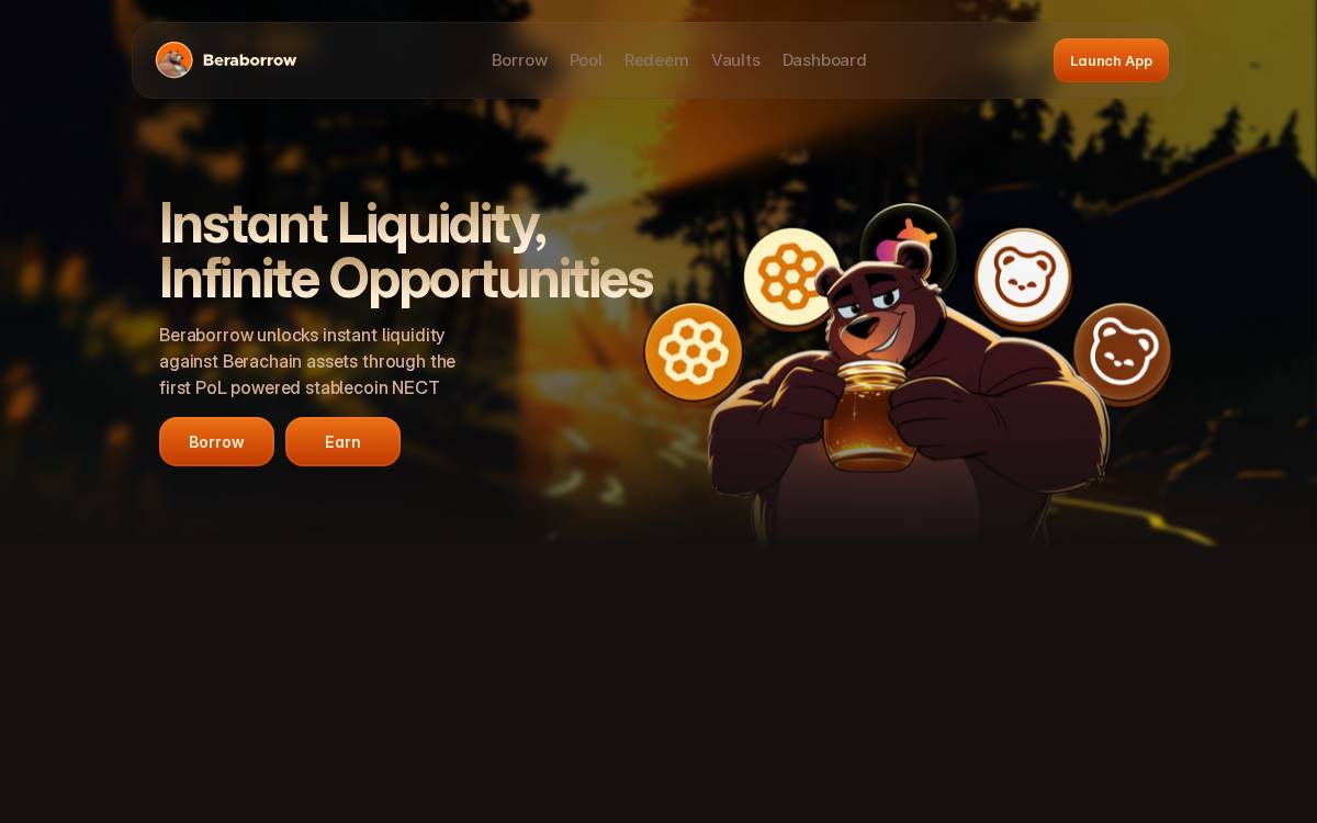 Beraborrow website preview