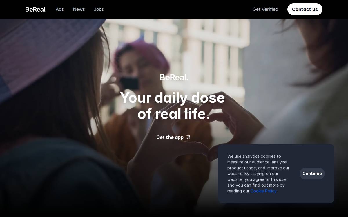 BeReal website preview