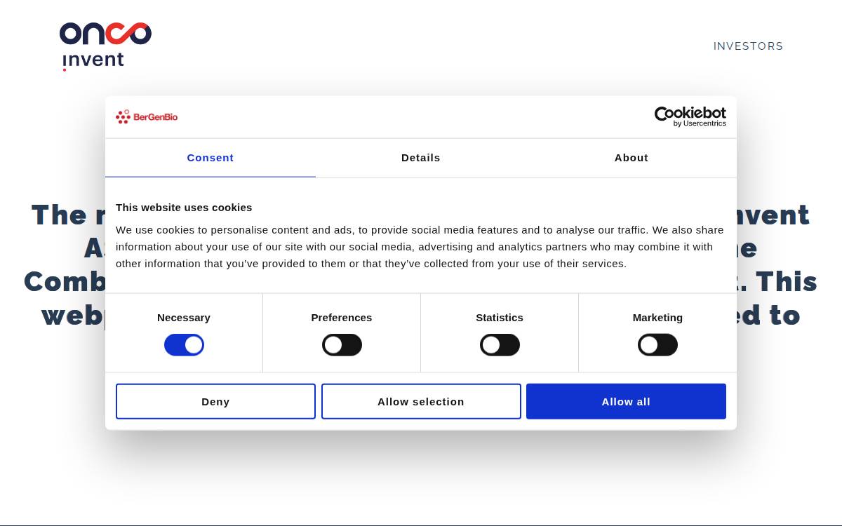 BerGenBio website preview