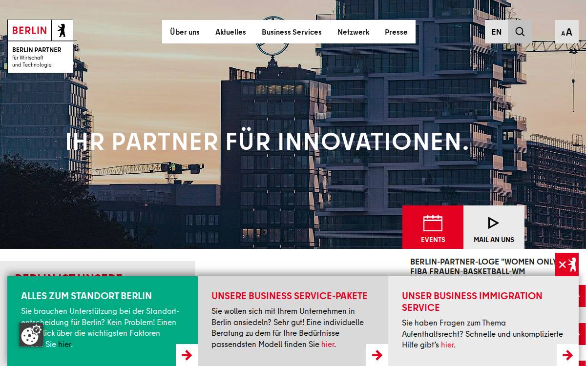 Berlin Partner website preview