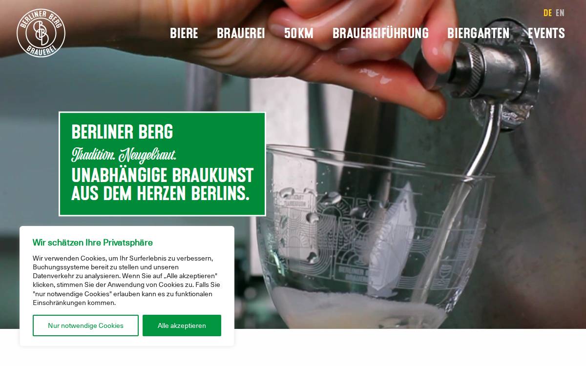 Berliner Berg website preview