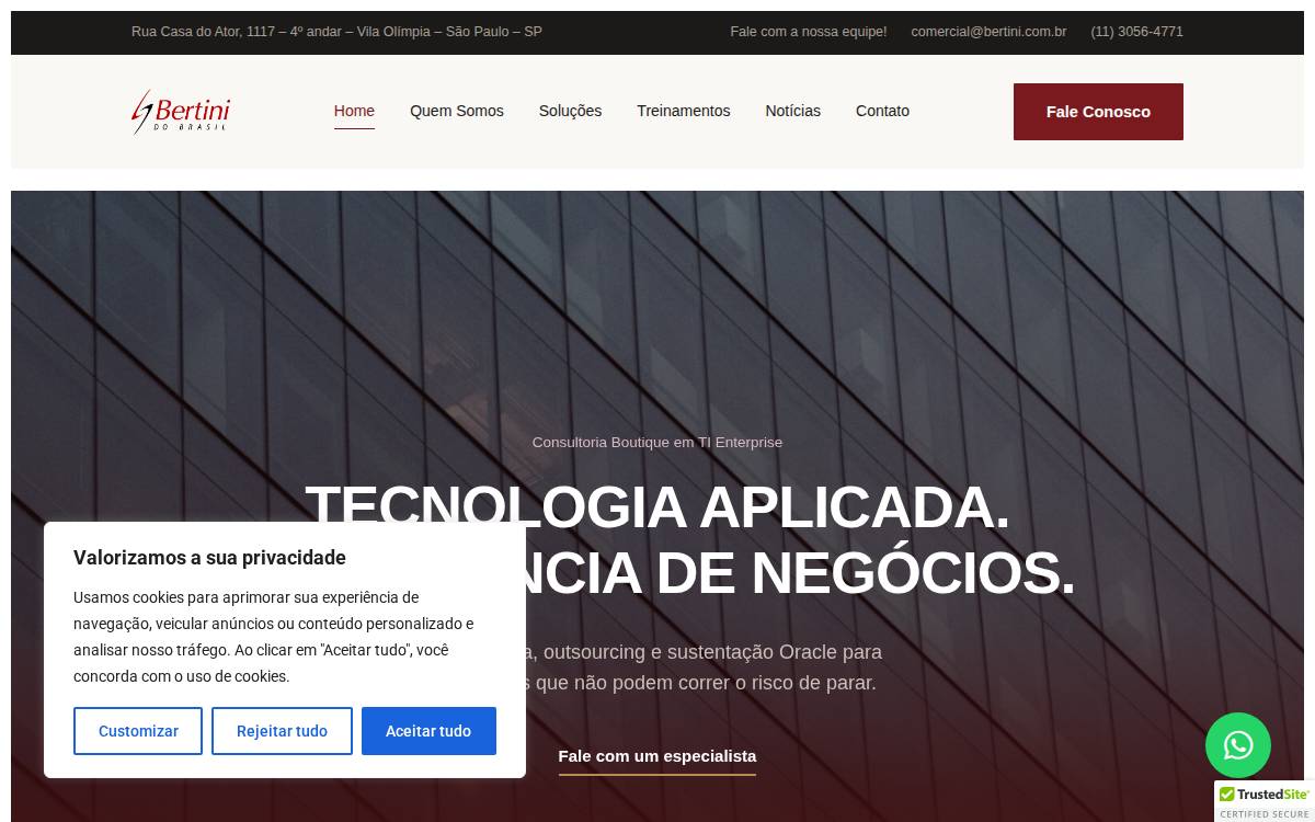 Bertini website preview