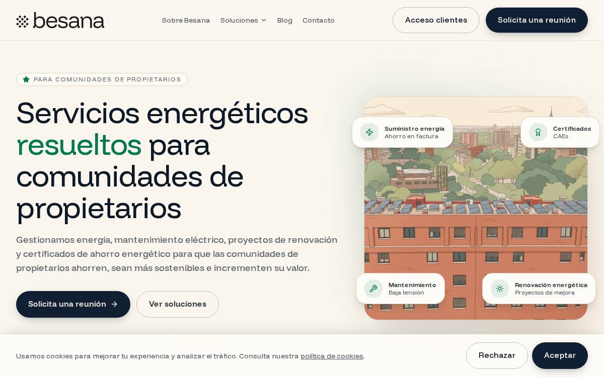 Besana website preview