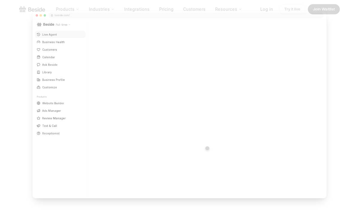 Beside website preview